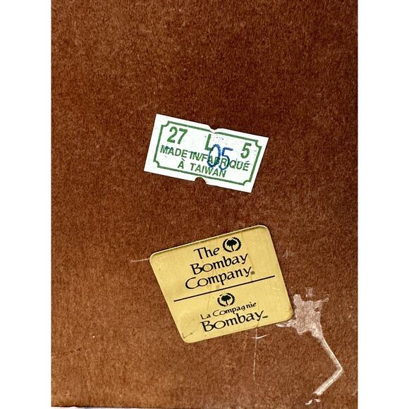 Vintage Bombay Company Wood Sloped Hinged Lid Desk Organizer Keepsakes Box - Picture 8 of 13